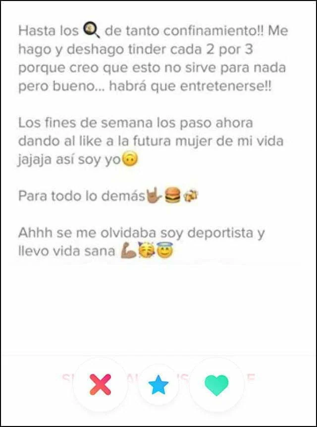 biografia tinder hombre